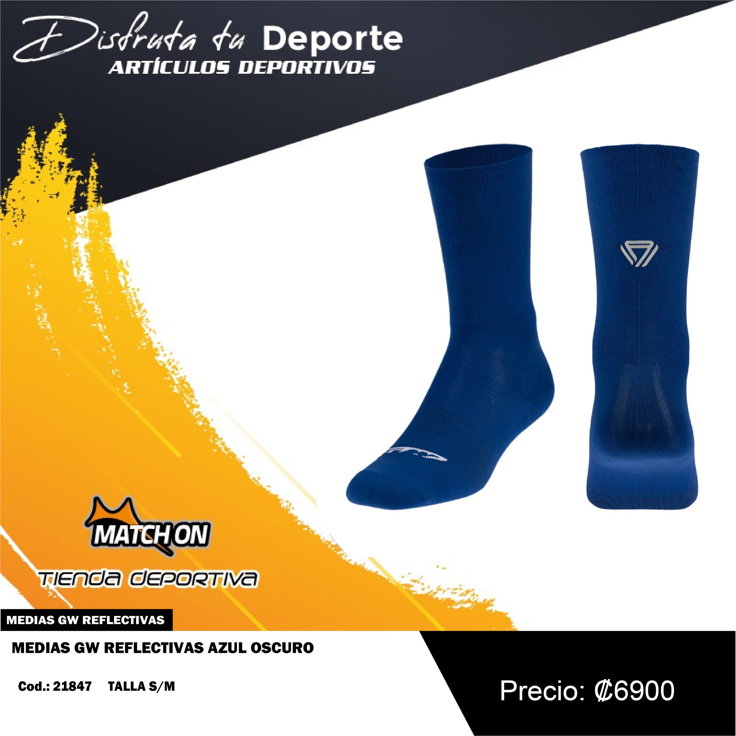 MEDIAS GW REFLECTIVAS AZUL OSCURO